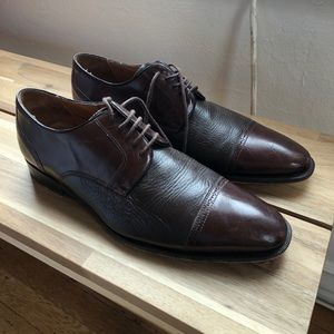 Mezlan Cap-Toe Oxfords, Brown, Sz 10